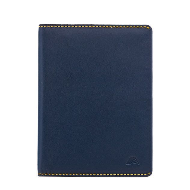 A-SLIM Leather Passport Holder Hoshi - Blue/Yellow